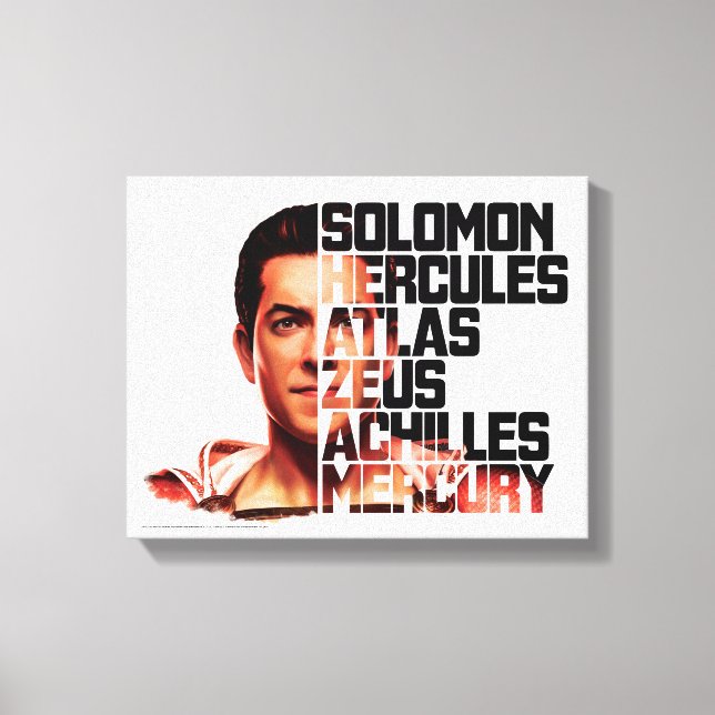 Toile SHAZAM ! | Shazam Closeup Acronyme graphique (Recto)