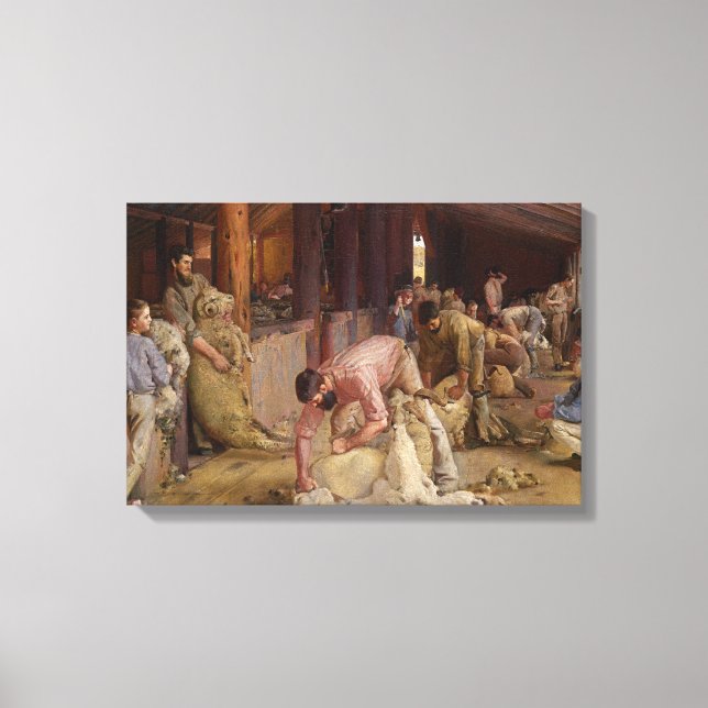 Toile Shear the Rams (Australian Art) (Tom Roberts) (Recto)