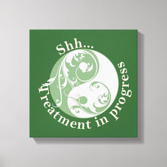 Toile Shh traitement en cours, Scrolling Yin et Yang (Recto)