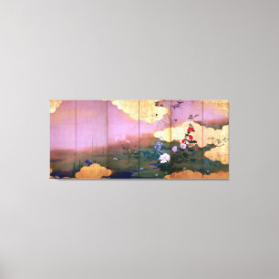 Toile Shibata Zeshin Flowers and Birds of Four Seasons