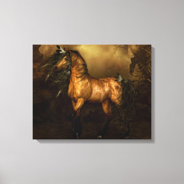 Toile Shikoba Buckskin cheval Stretted Canvas Imprimer (Recto)