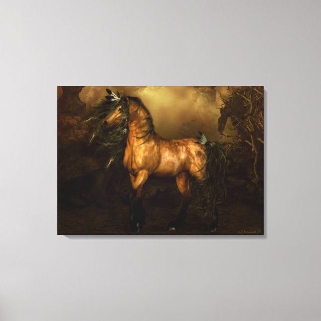 Toile Shikoba Buckskin cheval Stretted Canvas Imprimer (Recto)