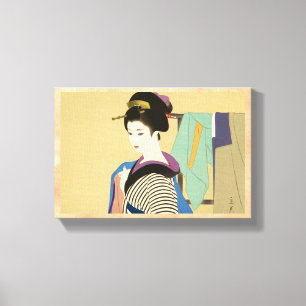 Toile Shimura Tatsumi Deux sujets de femmes japonaises