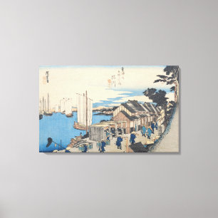Toile Shinagawa : départ d'un Daimyo