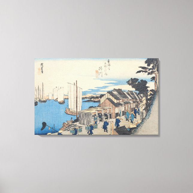 Toile Shinagawa : départ d'un Daimyo (Recto)