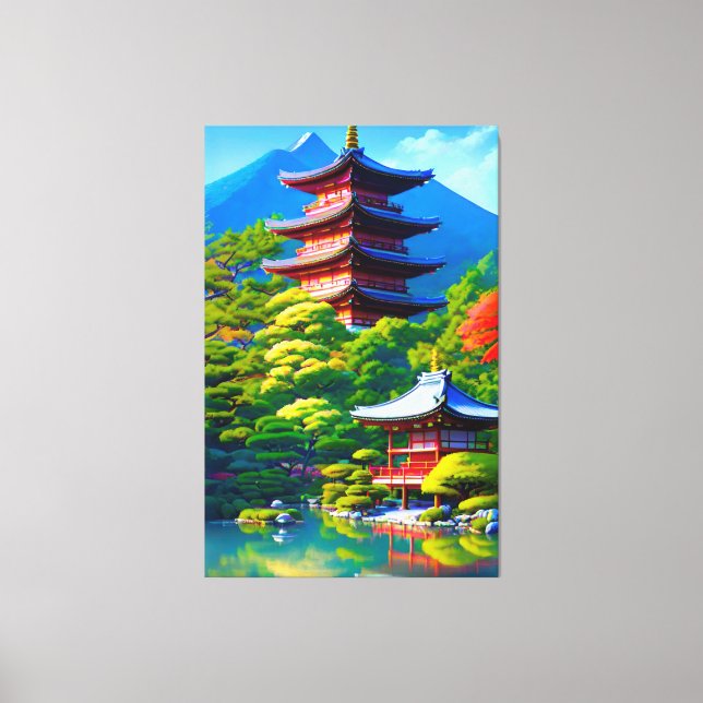 Toile Shinto Serenity : l'âme du jardin (Recto)