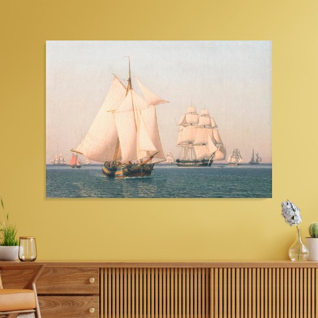 Toile Ships under sail in a mild breeze (Insitu(Salon))
