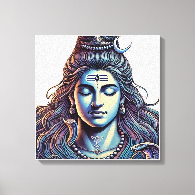 Toile Shiva éternel : Le Yogi suprême dans les Bliss div (Recto)