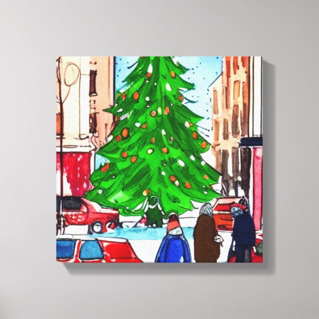 Toile Shopping de Noël (Recto)