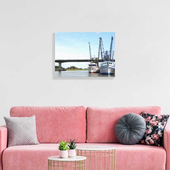 Toile Shrimp boats moored (Insitu(Salon))