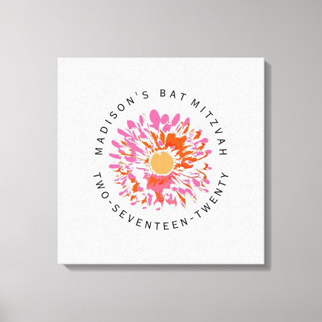 Toile SI JOLIE Bat mitzvah Connexion carte mémoire (Recto)