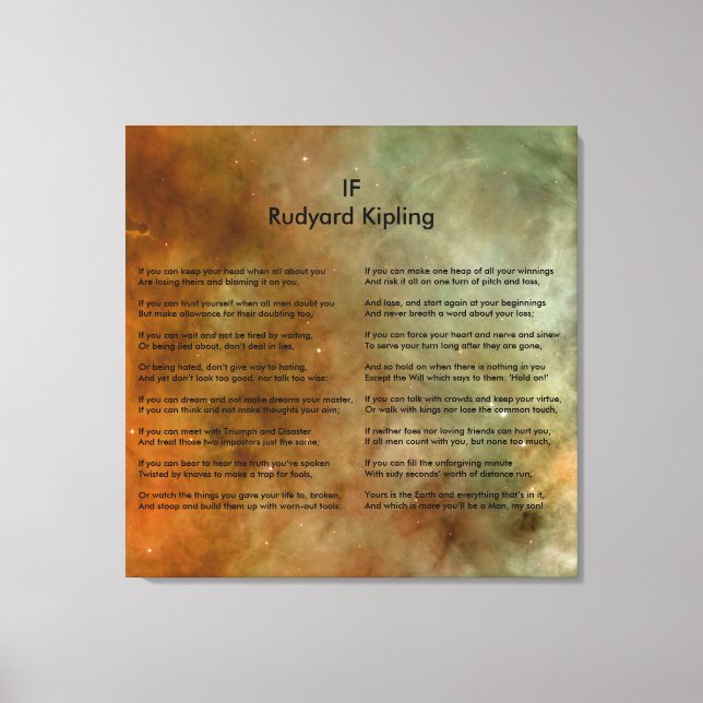 Toile Si par Rudyard Kipling sur Carina (Recto)