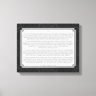 Toile Si Poème de Rudyard Kipling