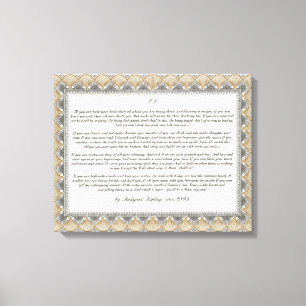 Toile Si Poème de Rudyard Kipling