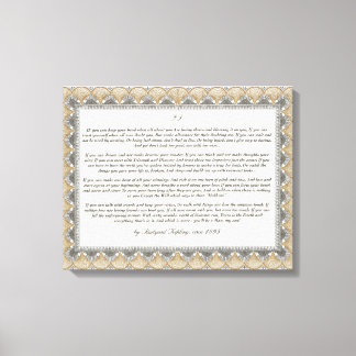 Toile Si Poème de Rudyard Kipling