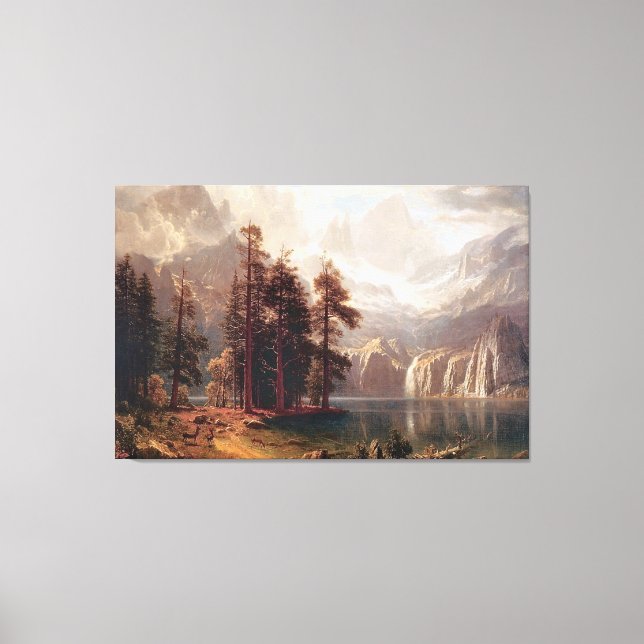 Toile Sierra Nevada d'Albert Bierstadt, 1871 (Recto)