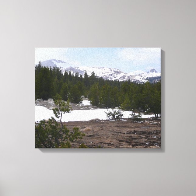 Toile Sierra Nevada Mountains and Snow at Yosemite (Recto)