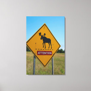 Toile Signal d'avertissement de l'orignal