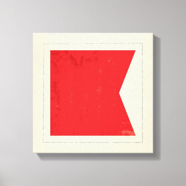Toile Signal lettre nautique "B" (Recto)