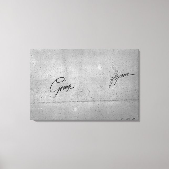 Toile Signature de Jean-Baptiste Greuze (Recto)