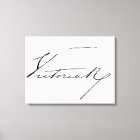 Signature de la reine Victoria (stylo et encre sur