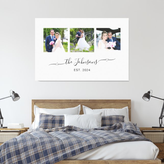 Toile Signature de trois Mariages de la photo Heart Swas (Insitu(Chambre))
