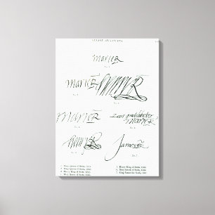 Toile Signatures de Marie Reine des Écossais