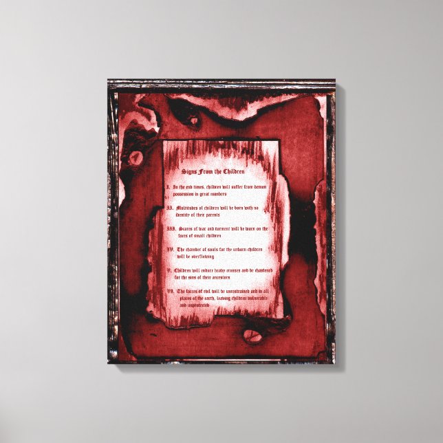 Toile Signes Des Enfants (Recto)