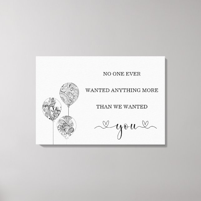 Toile Signes Pour Bébé Pour Pépinière (Recto)