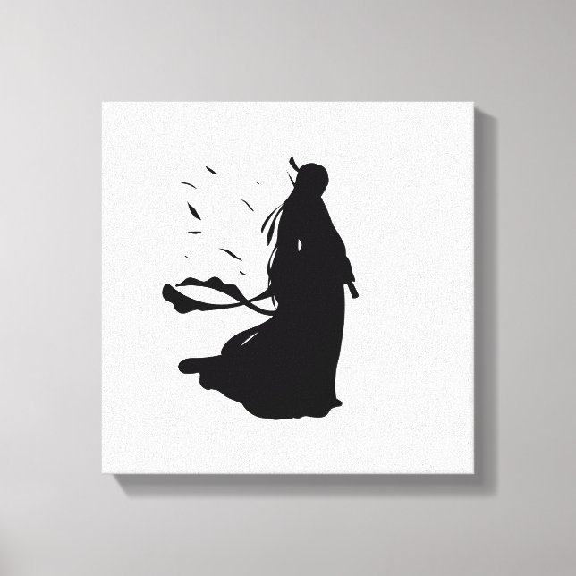 Toile Silence Flottant – Silhouette Féminine Minimaliste (Recto)