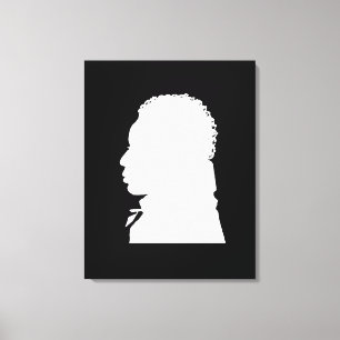 Toile Silhouette afro-américaine vers la gauche