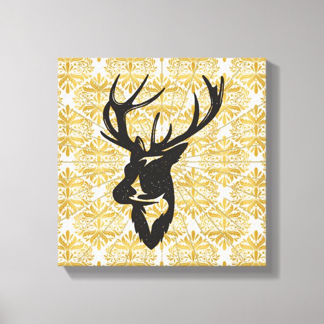 Toile Silhouette de cerf élégant (Recto)