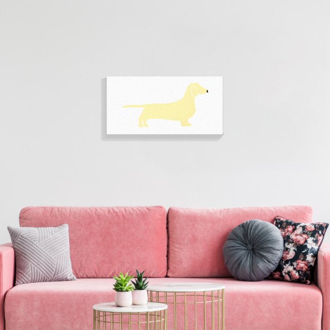 Toile silhouette de dachshund (Insitu(Salon))