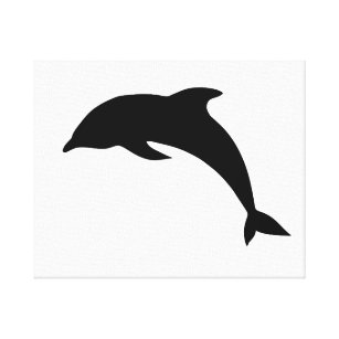 Toile Silhouette de dauphin