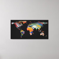 Silhouette de la carte du monde - Un monde Abstrai