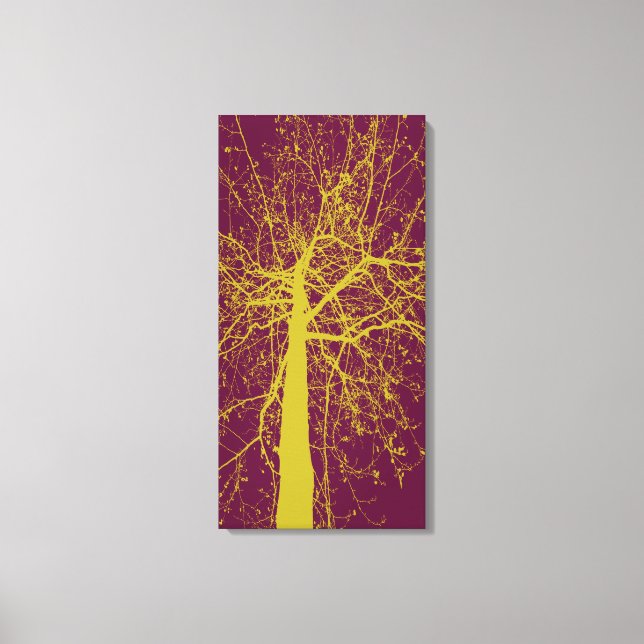 Toile Silhouette de l'arbre d'hiver (Recto)