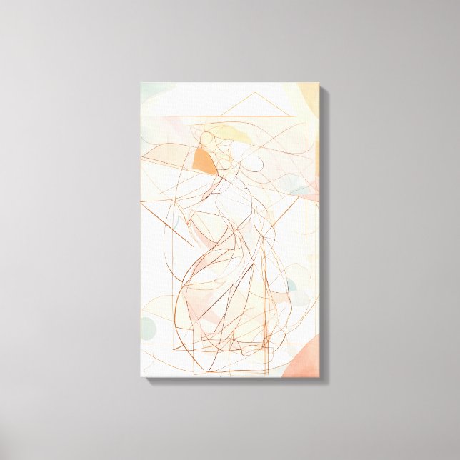 Toile Silhouette Moderne Coloré Art Enveloppé Prin (Recto)
