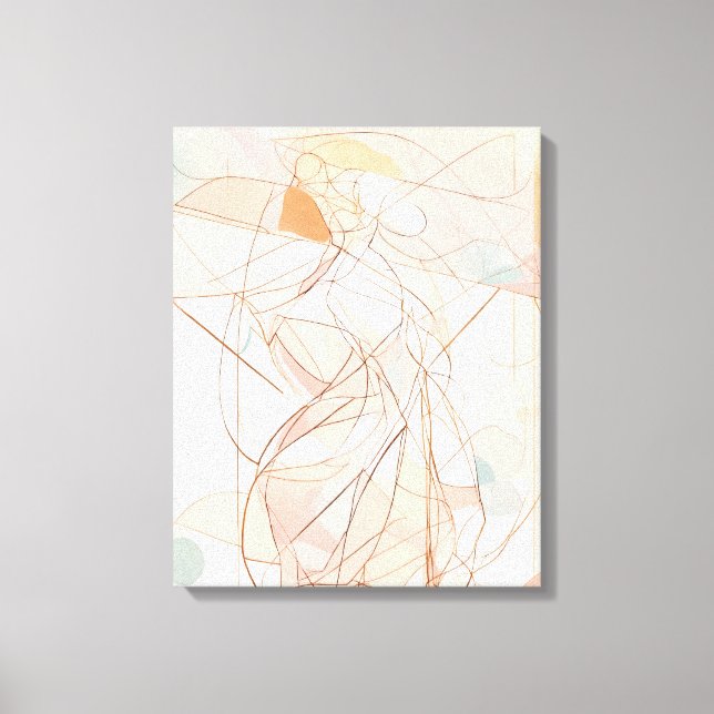 Toile Silhouette Moderne Coloré Art Enveloppé Prin (Recto)