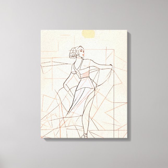 Toile Silhouette Moderne Coloré Art Enveloppé Prin (Recto)