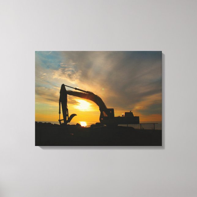 Toile Silhouette sur les brise-lames (Recto)