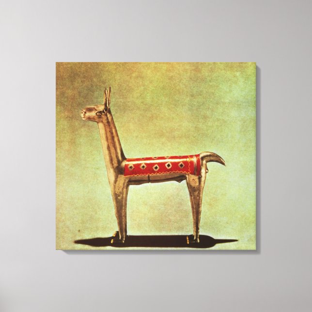 Toile Silver Llama Figurine, du Pérou, après 1438 (Recto)