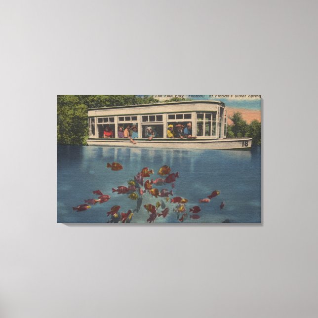 Toile Silver Springs, Floride - Vue sur Riverboat & (Recto)