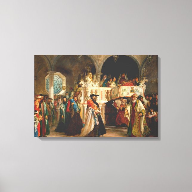 Toile Simchat Torah par Solomon Hart - Vers 1850 (Recto)