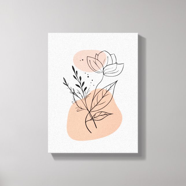 Toile Simple Botanical Art Print – Faux Canvas Style (Recto)