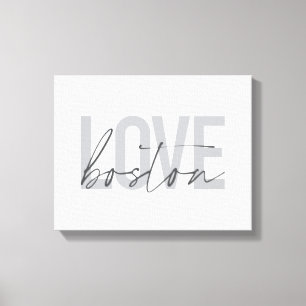 Toile Simple, cool, moderne, design urbain Love Boston