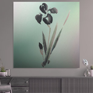 Toile Simple élégant moderne Ukiyo-e Japonais Iris