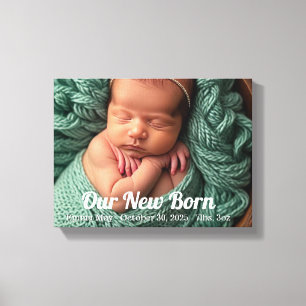 Toile Simple Famille Nouveau-Né Photo de bébé Personnali