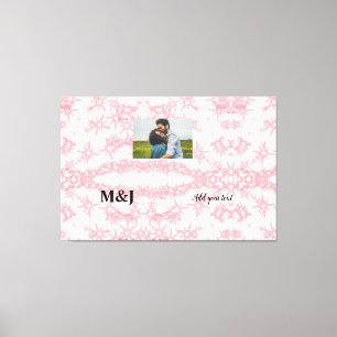 Toile simple minimal ajoutez votre nom photo monogramme