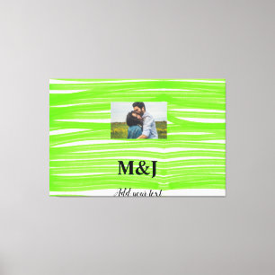 Toile simple minimal ajoutez votre nom photo monogramme