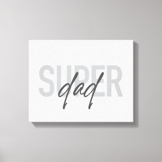 Toile Simple, moderne, cool, design tendance Super Papa (Recto)